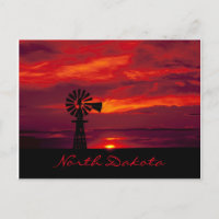 Beautiful "North Dakota" Windmill at Sunset