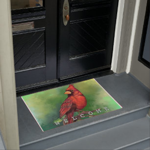 Beautiful Northern Red Kardinal Bird - Willkommen Fußmatte