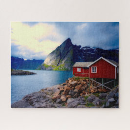 Beautiful Norway Fjord Red House