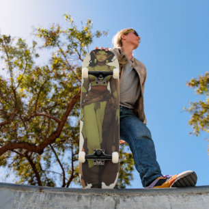 Beautiful Orc Girl Anime Skateboard
