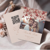 Beautiful Origami Paper Crane Foto QR Code