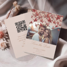 Beautiful Origami Paper Crane Foto QR Code