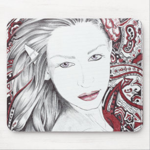 Beautiful Paisley Female Elf Mousepad