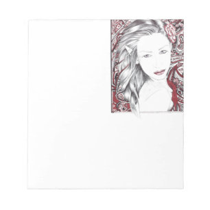 Beautiful Paisley Female Elf Notizblock