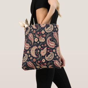 Beautiful Paisley Pattern Dark N Red Mix Tasche