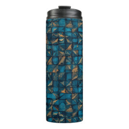 Beautiful Patchwork "Look" in Dark Teal Thermosbecher