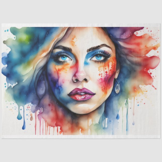 Beautiful peaceful Woman OFDT no3 Tissue paper Seidenpapier (Vorderseite)