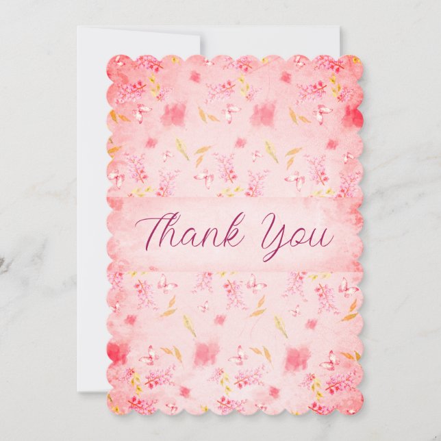 Beautiful Peach Essence Florals Vielen Dank (Vorderseite)