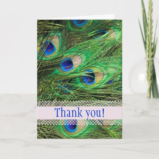 Beautiful Peacock Dankeskarte (Vorderseite)