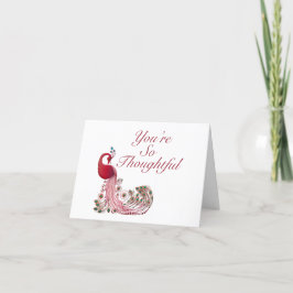 Beautiful Peacock Dankeskarte