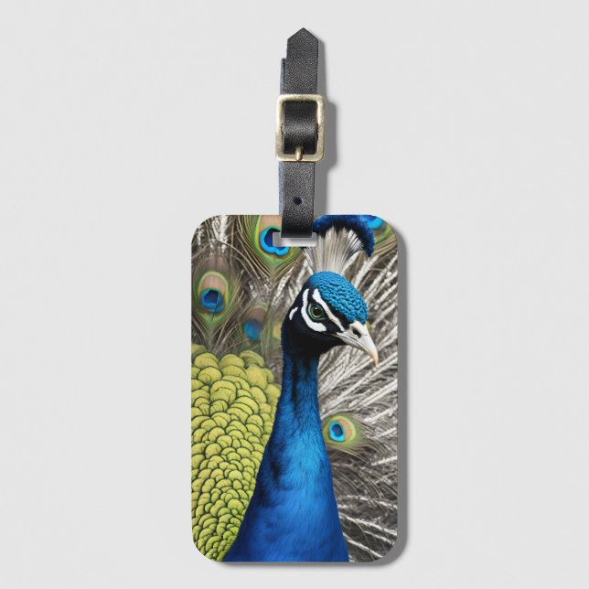 Beautiful Peacock Gepäckanhänger (Vorderseite Vertikal)