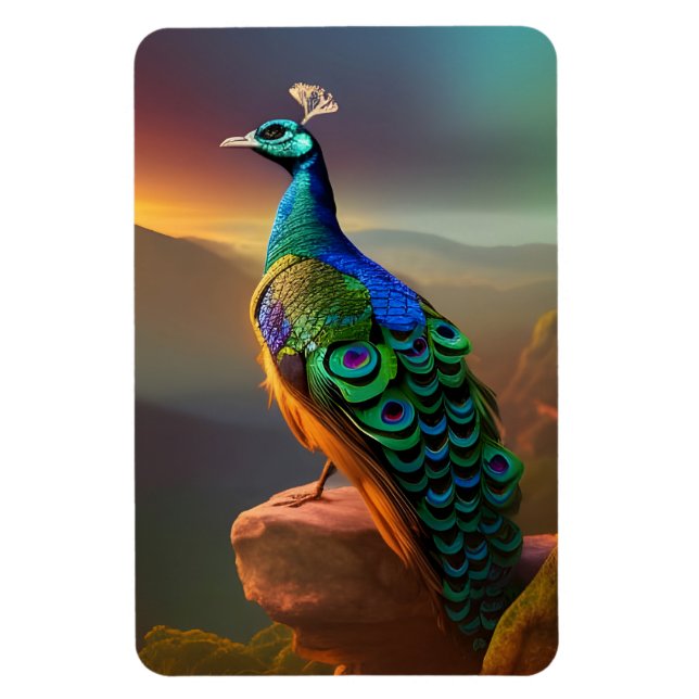 Beautiful Peacock Magnet (Vertikal)
