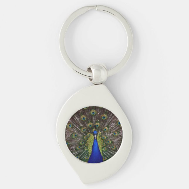 Beautiful Peacock Schlüsselanhänger (Vorderseite)