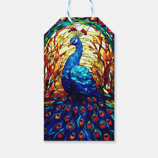 Beautiful Peacock Stausee Glass Wilhelm Tell Geschenkanhänger (Vorderseite)