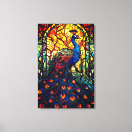Beautiful Peacock Stausee Glass Wilhelm Tell Leinwanddruck
