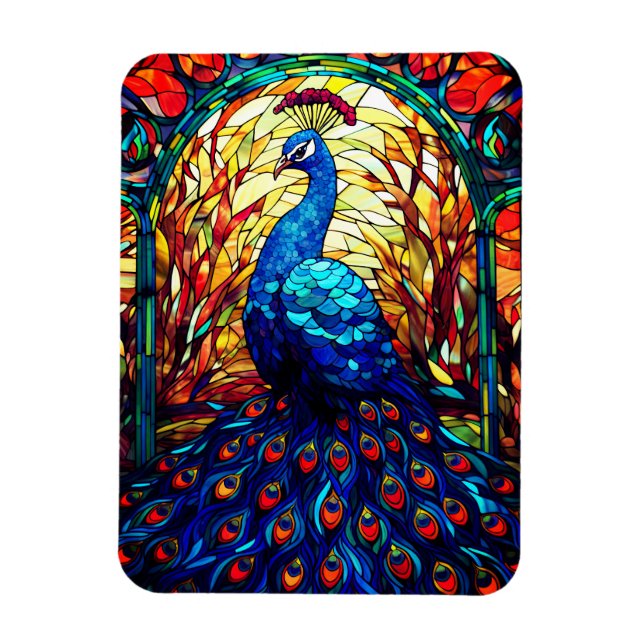 Beautiful Peacock Stausee Glass Wilhelm Tell Magnet (Vertikal)