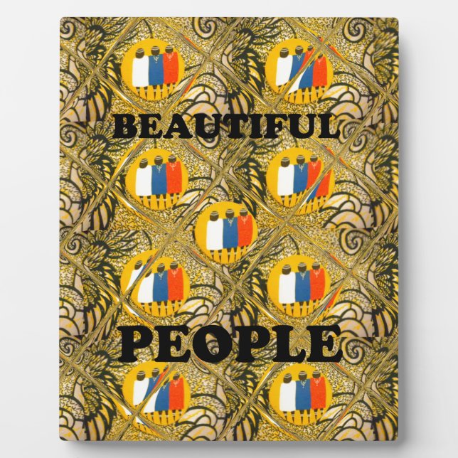 Beautiful People African Traditional Motif Farben Fotoplatte (Vorderseite)
