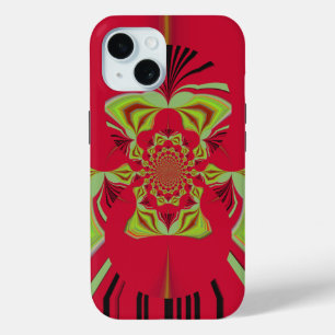 Beautiful Phantastisch African Red Gelb Motif Patt iPhone 15 Hülle