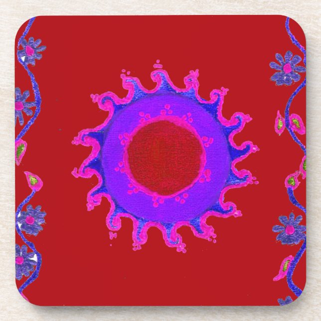 Beautiful phantastisch India Motif Mendi Art Desig Getränkeuntersetzer (Vorderseite)