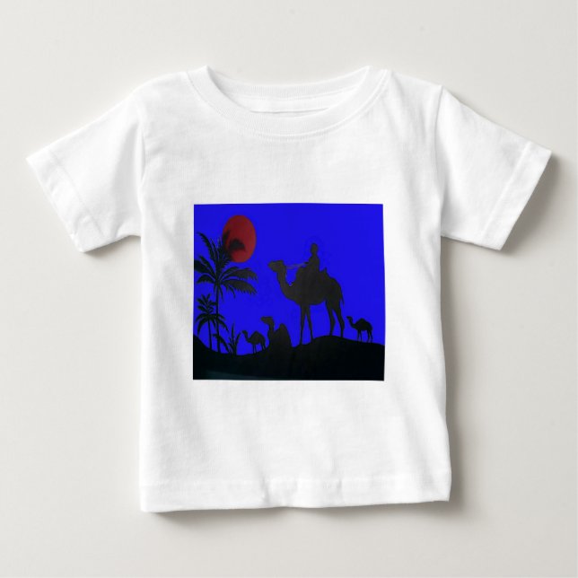 Beautiful Phantastisch Sunset Camel Safari Baby T-shirt (Vorderseite)