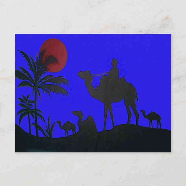 Beautiful Phantastisch Sunset Camel Safari Postkarte (Vorderseite)