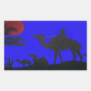 Beautiful Phantastisch Sunset Camel Safari Rechteckiger Aufkleber