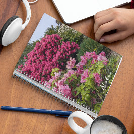 Beautiful Pink Rhododendron Blooms Floral Notizblock