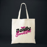 Beautiful Pink Typography with Bow Tragetasche<br><div class="desc">A stylish pink “Beautiful” typography design featuring a cute bow accent. This feminine and elegant design is perfect for those who love positive vibes, </div>