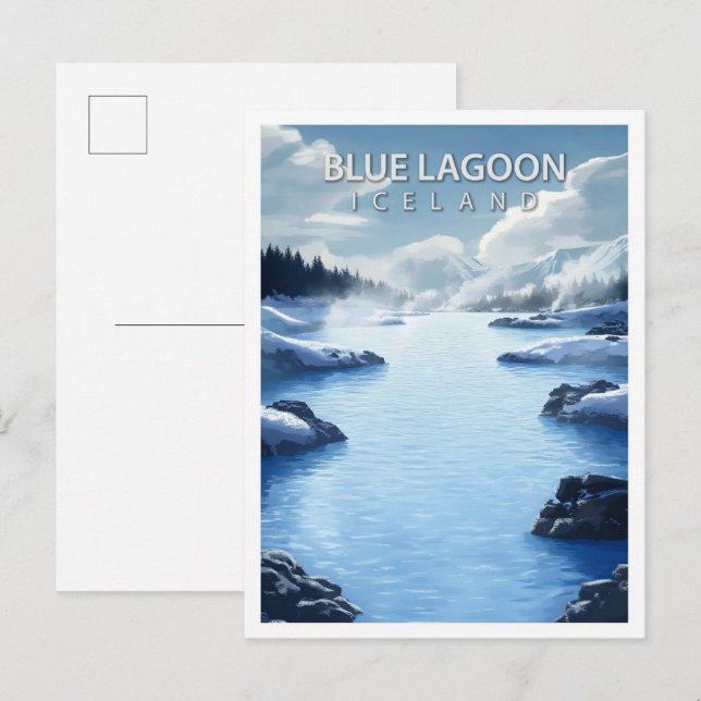 Beautiful Place Blue Lagoon Island Reisen Postkarte (Vorne/Hinten)