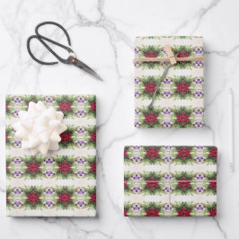 Beautiful Poinsettia Weihnachten Geschenkpapier Set