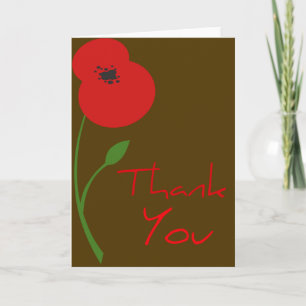 Beautiful Poppy Vielen Dank Karten