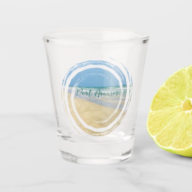 Beautiful Port Aransas Texas Beach Trip Keepake Schnapsglas (Vorderseite)