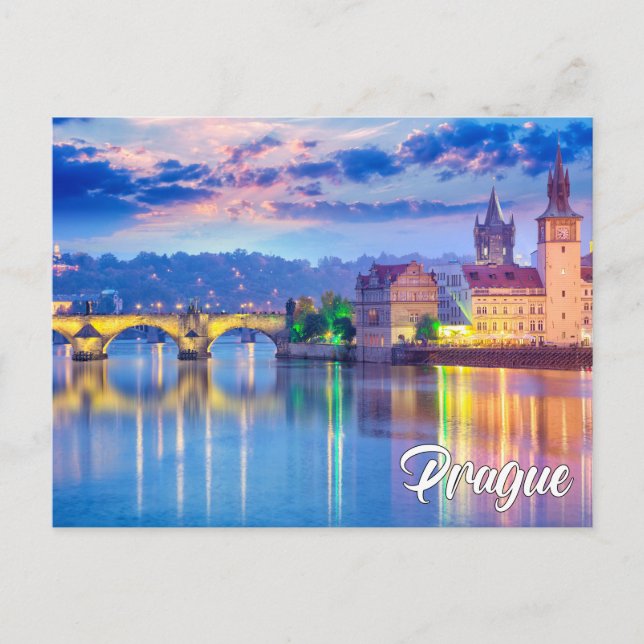 Beautiful Prague, Czech Republic Postkarte (Vorderseite)