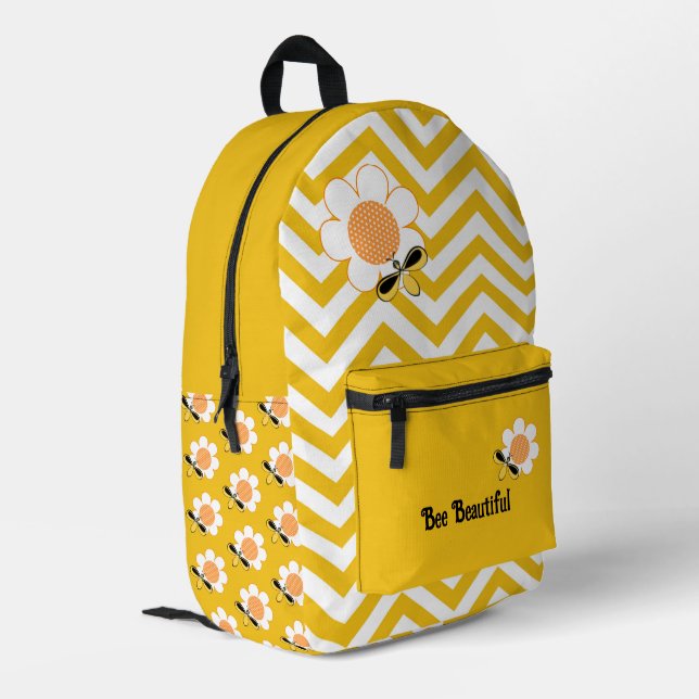 Beautiful Print Cut Nähen Rucksack (Rückseitige Ecke links)