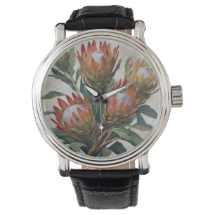 Beautiful Protea Blume aus Südafrika Armbanduhr