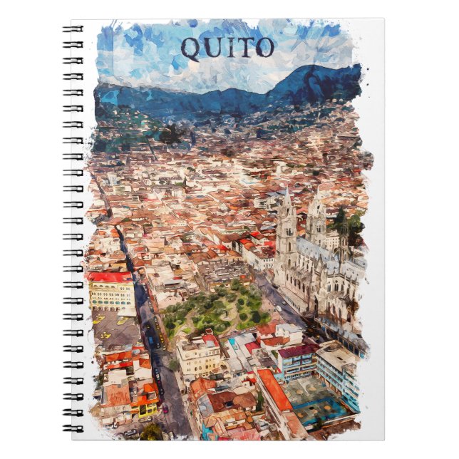 Beautiful Quito Ecuador Cityscape Notizblock (Vorderseite)