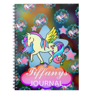 Beautiful Rainbow Unicorn Star Galaxy Sky Notizblock
