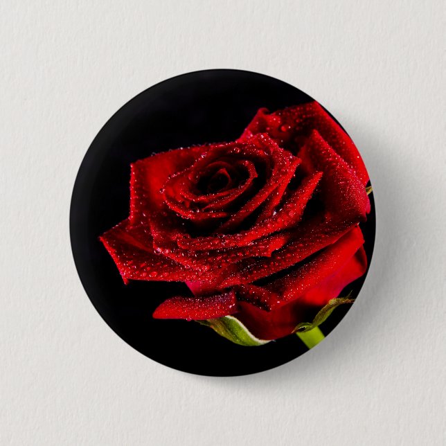 Beautiful red rose button (Vorderseite)