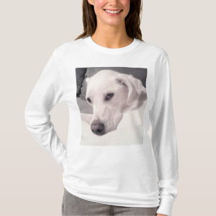Beautiful Regal White Labrador Mix Dog Gray T-Shir T-Shirt
