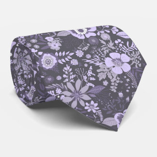 Beautiful retro style blue pastel floral pattern krawatte