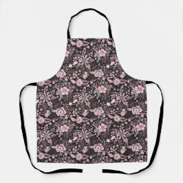 Beautiful retro style pink pastel floral pattern schürze