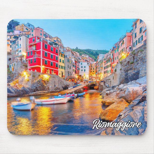 Beautiful Riomaggiore, Italien Mousepad (Vorne)