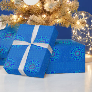 Beautiful Royal Blue Mandala Kunst, Dichtung und M Geschenkpapier