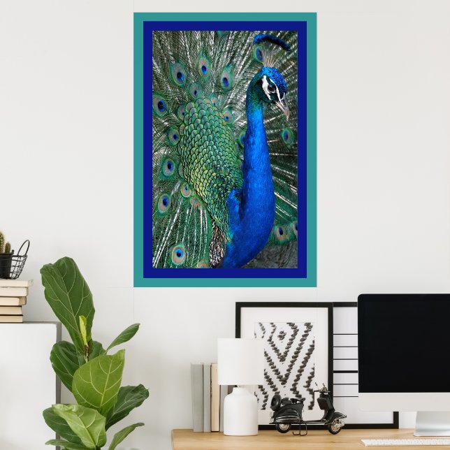 Beautiful Royal Peacock Photo Poster (Heimbüro)