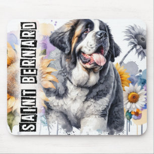 Beautiful Saint Bernard Dog Mousepad