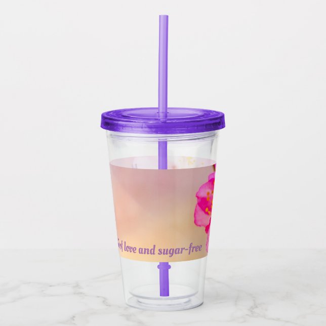 Beautiful Sakura Cherry Blossoms Acrylic Tumbler Acryltrinkbecher (Vorderseite)
