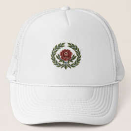 Beautiful Scandinavian Folk Art Floral Print Cap Truckerkappe
