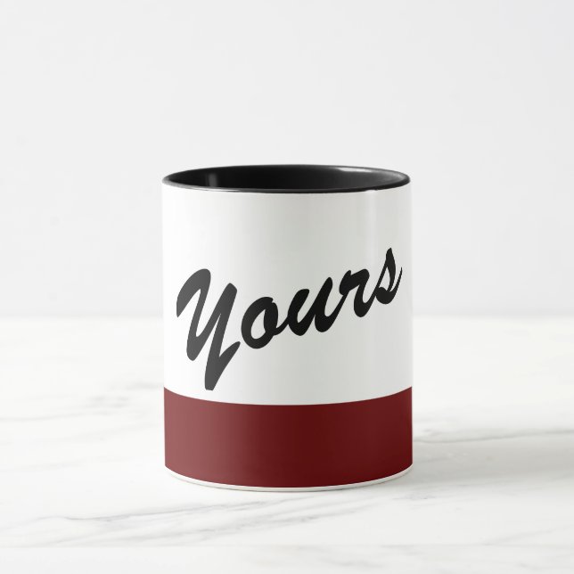 Beautiful Schwarz-weiß Red Yours Tasse (Zentrum)