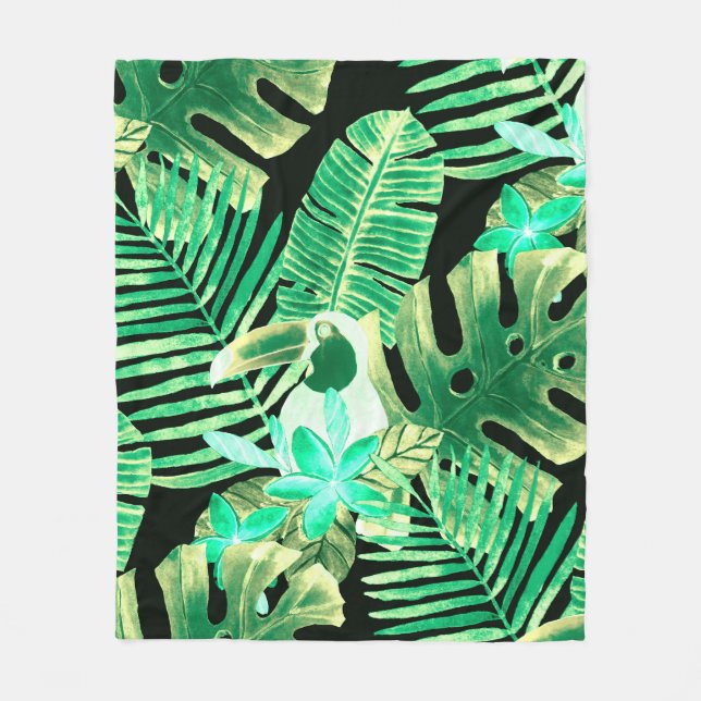 Beautiful seamless floral summer pattern backgroun fleecedecke (Vorderseite)