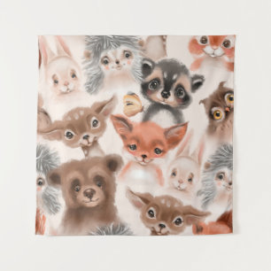 Beautiful seamless, tileable, watercolor pattern w wandteppich